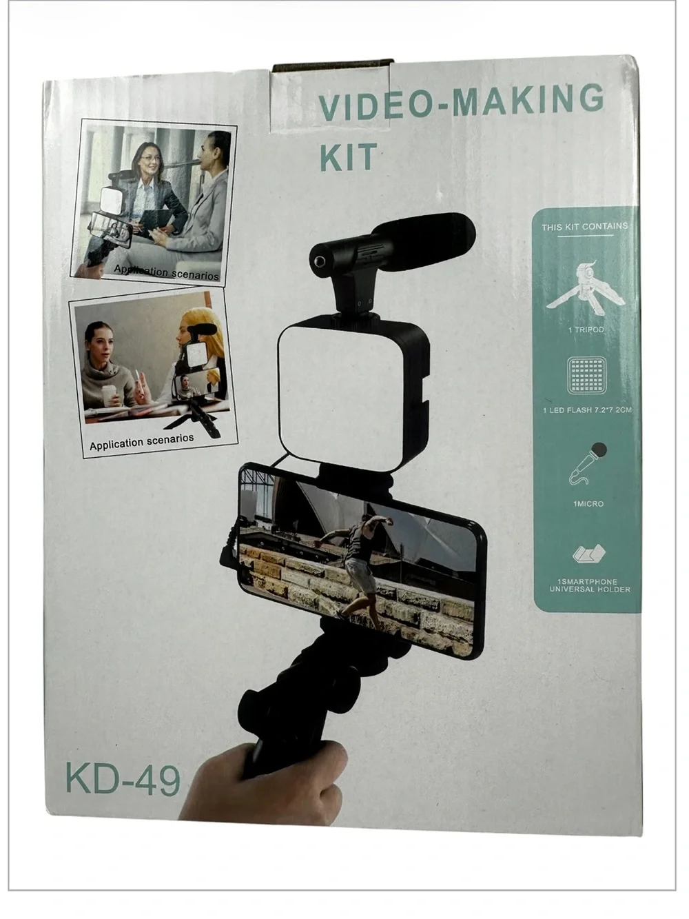 Video-Making Kit with LED Light and Microphone